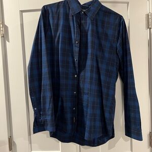 Michael Kors Blue Casual Button Down Shirt